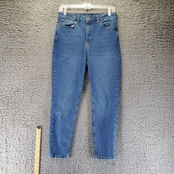 LC Waikiki Jeans Womens 30 Blue Slim Mom Style Mid-Rise Cotton Blend Denim - Picture 1 of 12